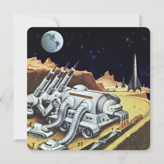 Klassieke sciencefiction, ruimtestation op de maan (Voorkant)