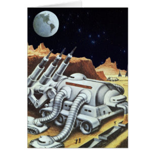 Klassieke sciencefiction, ruimtestation op de maan