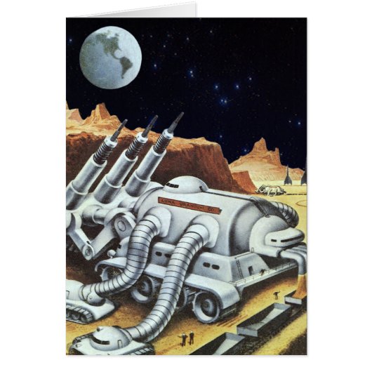 Klassieke sciencefiction, ruimtestation op de maan (Voorkant)