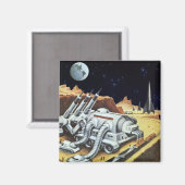 Klassieke Sciencefiction, Ruimtestation op de Maan Magneet (Voorkant / Achterkant)