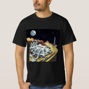 Klassieke sciencefiction, ruimtestation op de maan t-shirt