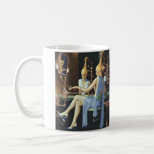 Klassieke Sciencefiction Schoonheidssalon Spa Hand Koffiemok (Links)