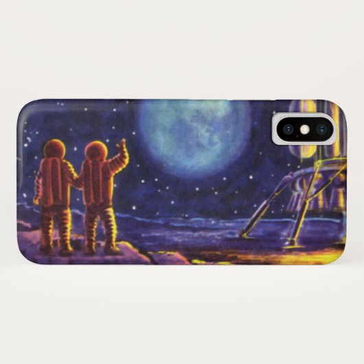 Klassieke sciencefiction, Sci-Fi astronauten op de Case-Mate iPhone Case (Achterkant (horizontaal))