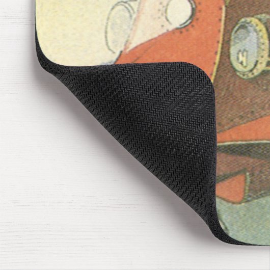 Klassieke sciencefiction-stoompunk-onderzeeër in z muismat (Hoek)