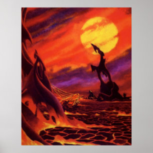 Klassieke Sciencefiction Vulkanische Planeet met R Poster