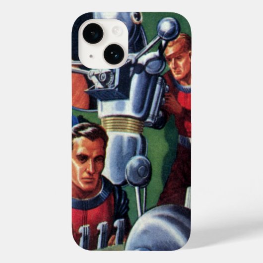 Klassieke sciencefictionastronauten repareren een Case-Mate iPhone case (Achterkant)