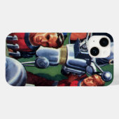 Klassieke sciencefictionastronauten repareren een Case-Mate iPhone case (Achterkant (horizontaal))