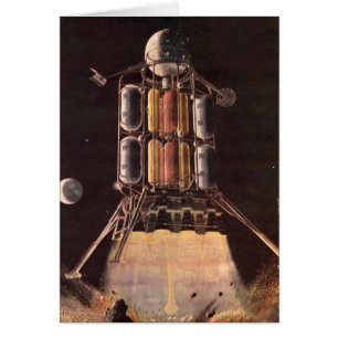 Klassieke sciencefictionraket die van de planeet a