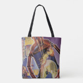 Klassieke Sciencefictionrobot met Laserstraalogen Tote Bag (Achterkant)