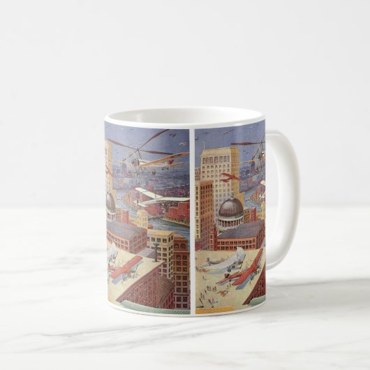 Klassieke sciencefictionstad, Victoriaanse stoampu Koffiemok (Voorkant rechts)