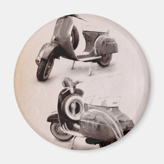 Klassieke scooter 1969 magneet (Voorkant)