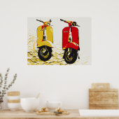 Klassieke scooter poster (Keuken)