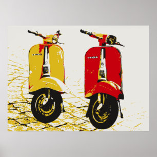 Klassieke scooter poster