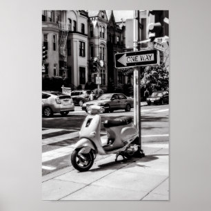 Klassieke scooter Poster New York USA