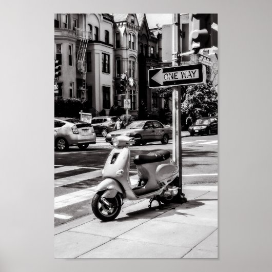 Klassieke scooter Poster | New York USA (Voorkant)