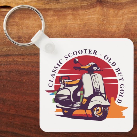 Klassieke scooter sleutelhanger (Voorkant)