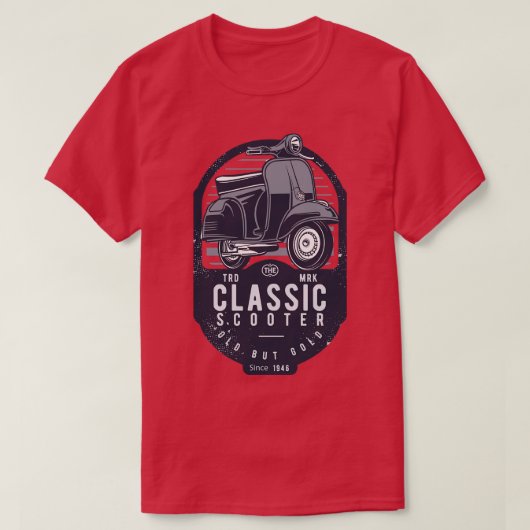 Klassieke scooter t-shirt (Design voorkant)