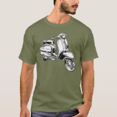 Klassieke scooter T-Shirt (Voorkant)
