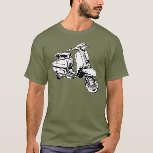 Klassieke scooter T-Shirt (Voorkant)