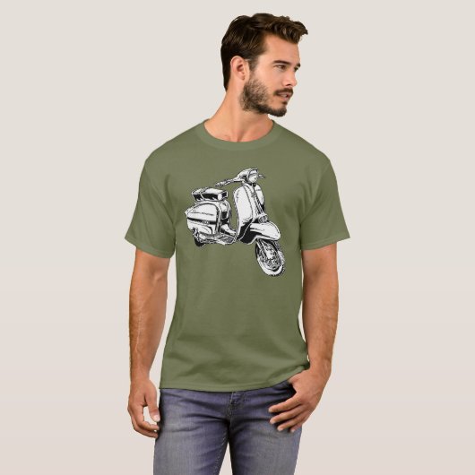 Klassieke scooter T-Shirt (Voorkant volledig)