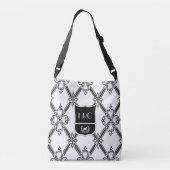 Klassieke Scottie Monogram personaliseren Crossbody Tas (Achterkant)