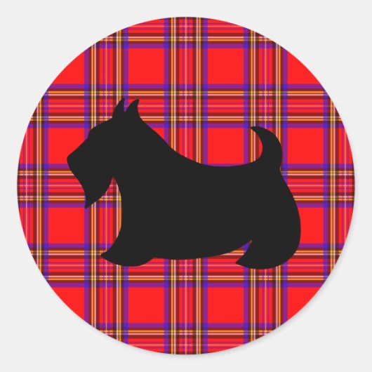 Klassieke Scotty Dog Schotse Terrier Sticker (Voorkant)