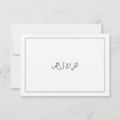 Klassieke script aangepaste offerte RSVP kaart (Achterkant)