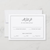 Klassieke script aangepaste offerte RSVP-kaart RSVP Kaartje (Voorkant)