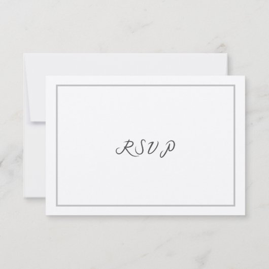 Klassieke script aangepaste offerte RSVP-kaart RSVP Kaartje (Achterkant)