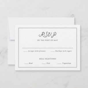 Klassieke Script Aangepaste Offerte RSVP-kaart RSVP Kaartje