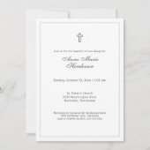 Klassieke Script Baptism-uitnodiging Kaart (Voorkant)