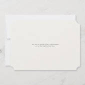 Klassieke Script Blue & Beige Graduparty Kaart (Achterkant)