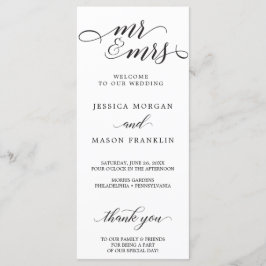 Klassieke script bruiloft programma's - Mr en Mrs