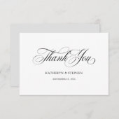 Klassieke Script Calligrafie Elegante Bedankkaart (Voorkant / Achterkant)
