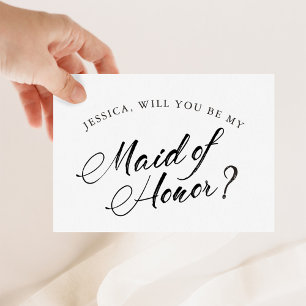 Klassieke Script Chic Mix & Match Bruidscadeau Kaart