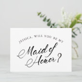 Klassieke Script Chic Mix & Match Bruidscadeau Kaart (Staand voorkant)