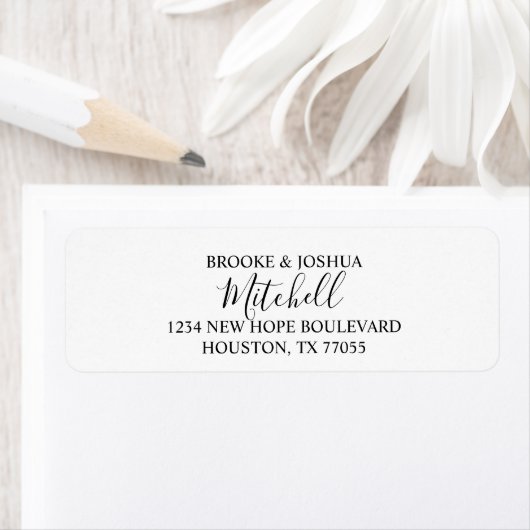 Klassieke Script Couple Return Address Labels (Insitu)