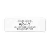Klassieke Script Couple Return Address Labels (Voorkant)