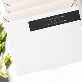 Klassieke Script Elegant White Black Wedding