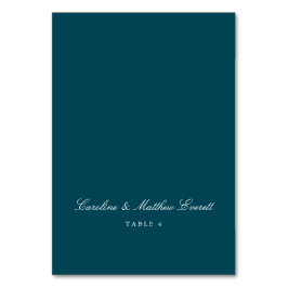 Klassieke script elegante aangepaste naam teal pla kaart
