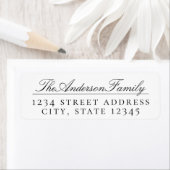 Klassieke Script Familie Naam Retouradres Labels (Insitu)