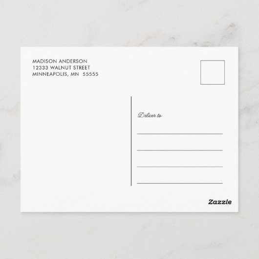 Klassieke Script Foto Afstudeer Dankjewel Briefkaart (Achterkant)