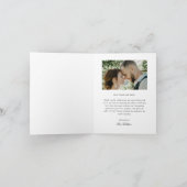 Klassieke Script Foto Huwelijk Bedankkaart (Binnen)