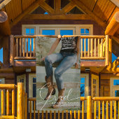 Klassieke Script Foto Modern Cool Graduation Party Spandoek