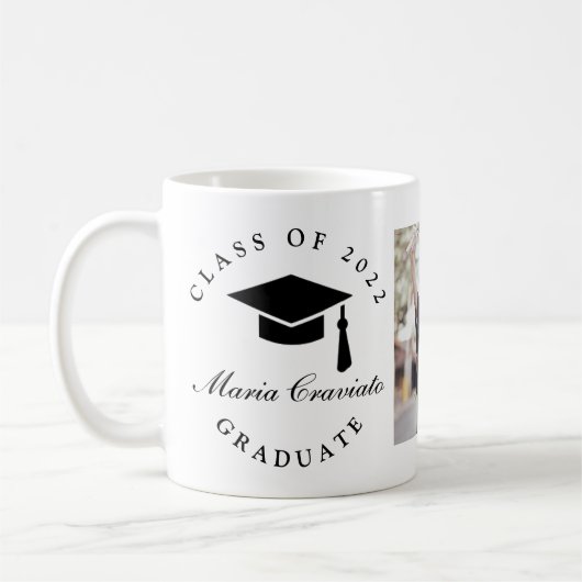 Klassieke script-gradatie met afbeelding koffiemok (Links)