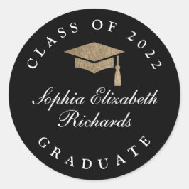 Klassieke Script Graduation Klassieke Ronde Sticke Sticker