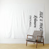 Klassieke Script Mr & Mrs Trouw Achtergrond banner Wandkleed (In Situ (horizontaal))