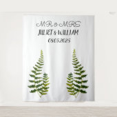 Klassieke Script Mr & Mrs Wedding Backdrop banner Wandkleed (Voorkant)