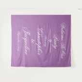 Klassieke Script Namen Photobooth Bruiloft Achterg Wandkleed (Voorkant (horizontaal))