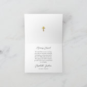Klassieke script Orthodoxe christelijke begrafenis Bedankkaart (Binnen)